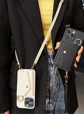 九科星适用于红米Turbo4 Pro手机套红米Note15补妆镜14R插卡套Civi3支架13X斜挎绳14pro可装卡13Lite简约5G潮