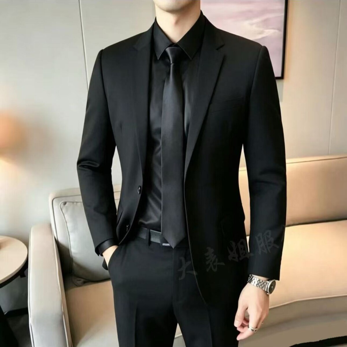 西服男外套修身西装休闲商务正装职业韩款青年加大码伴郎单件西装