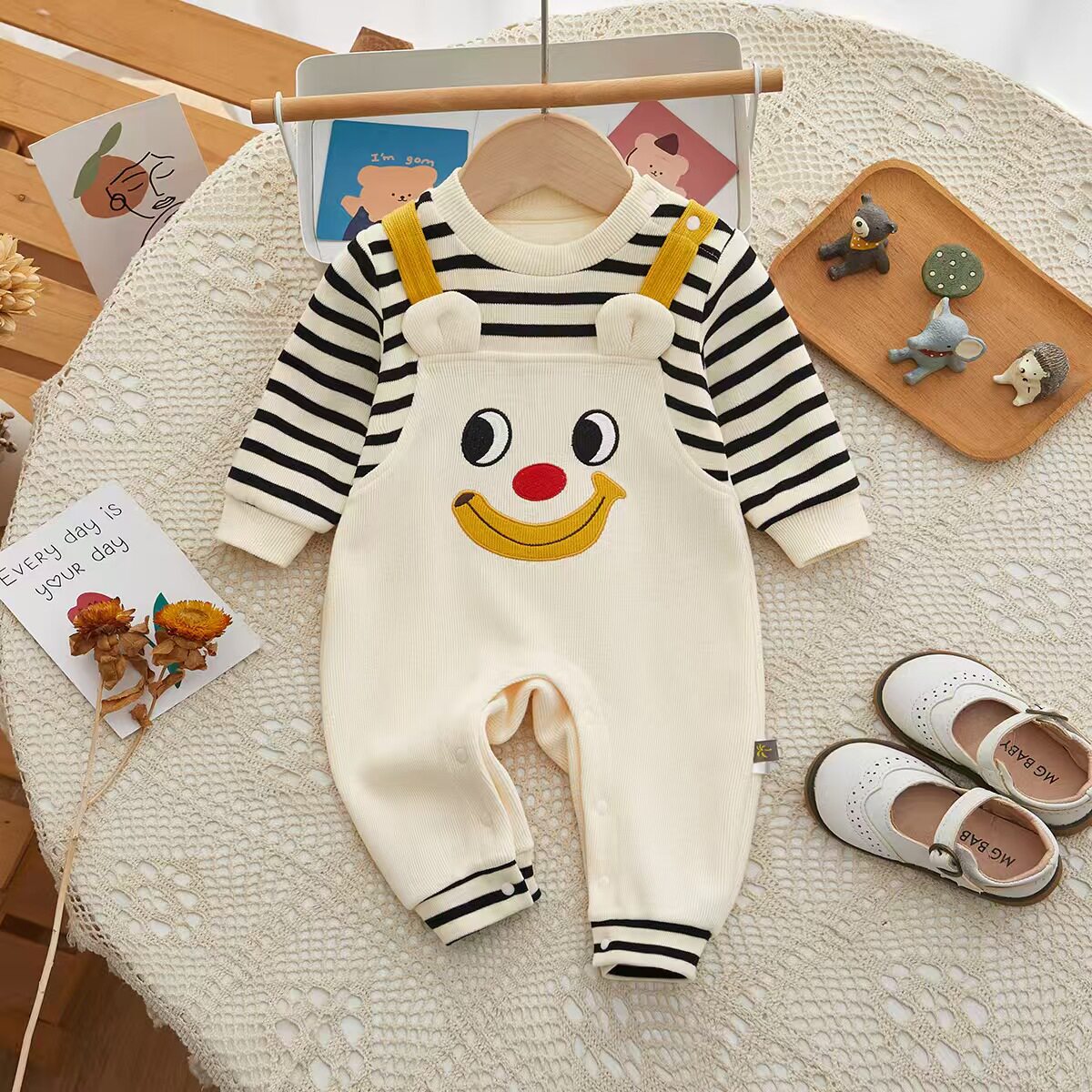 婴儿动物造型衣服春秋大眼