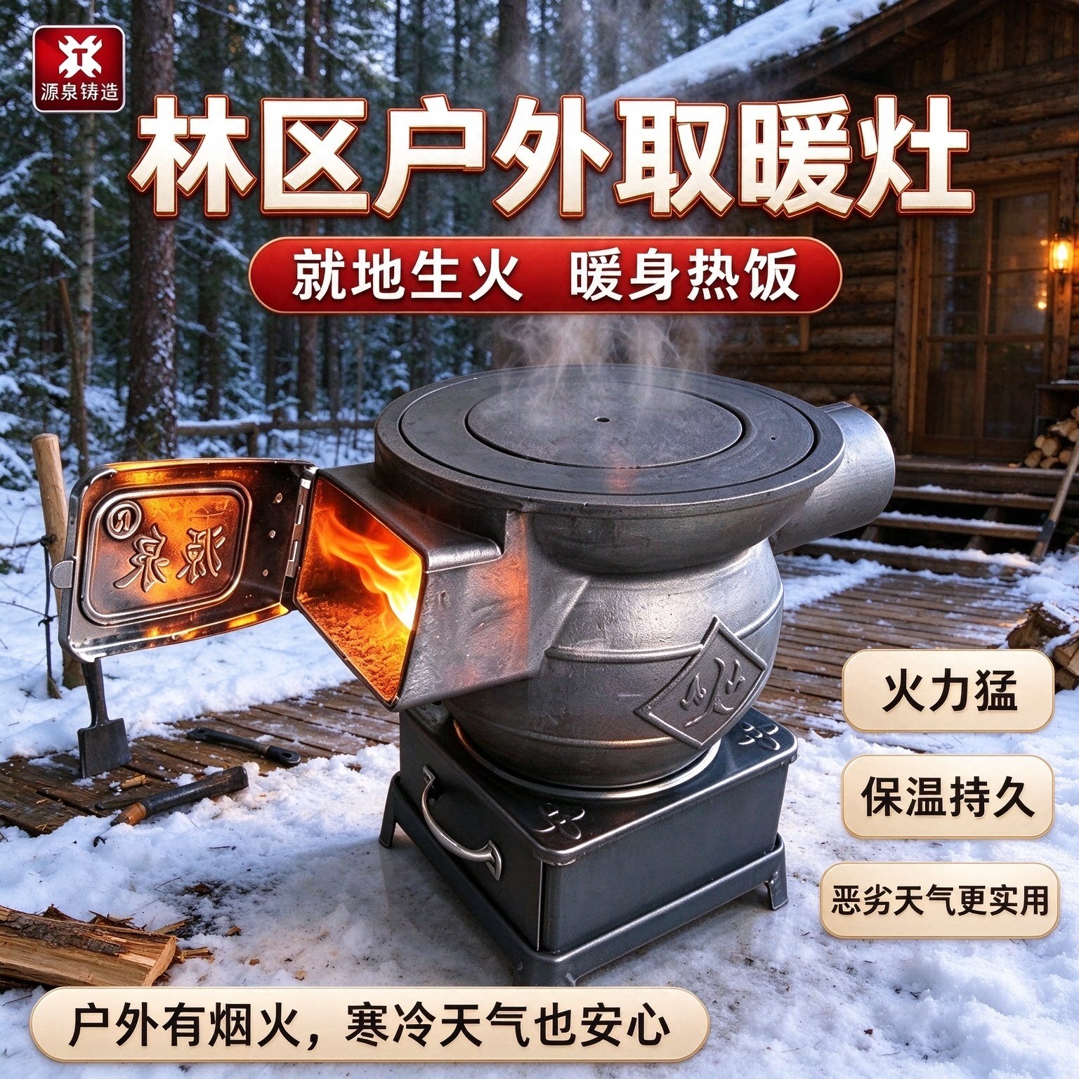 林区户外加厚室内取暖烧水做饭