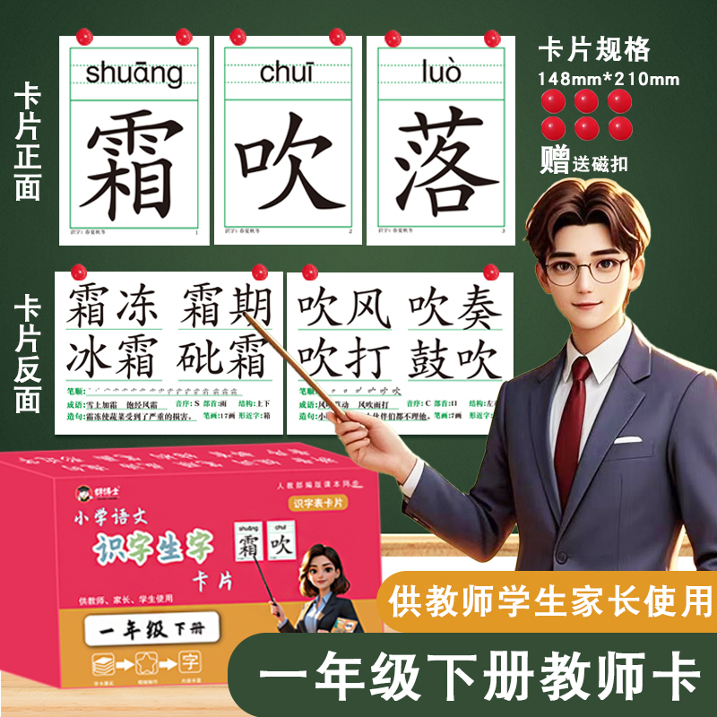 下册语文人教版生字卡片