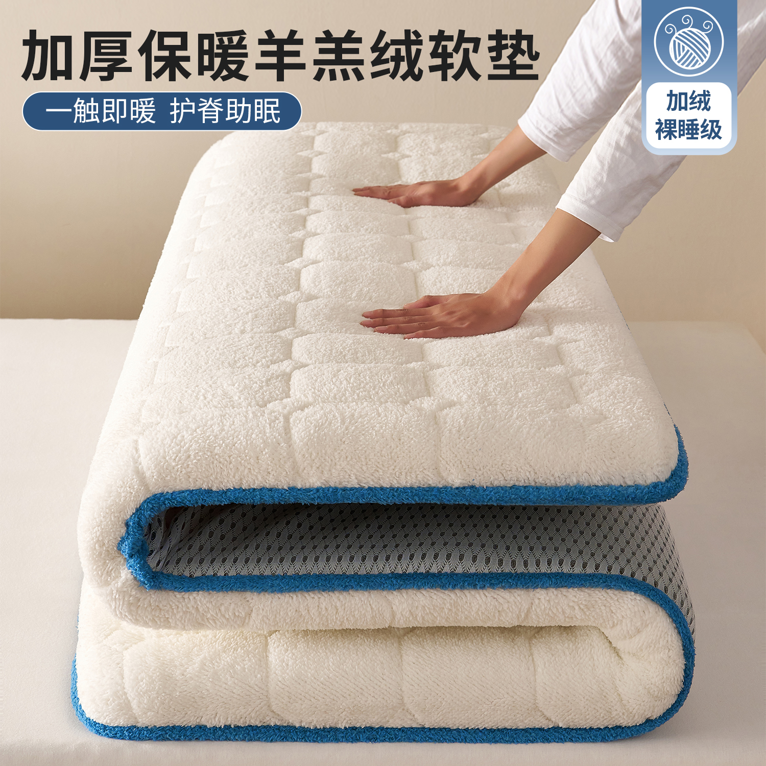 【超保暖】羊羔绒床垫家用卧室