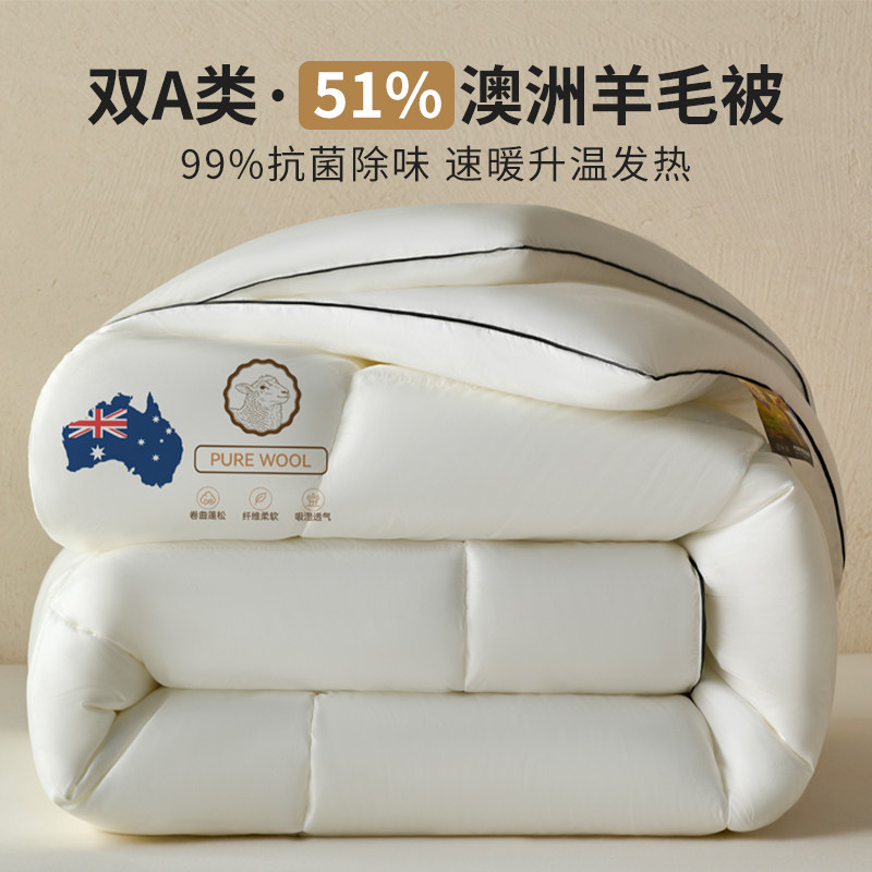 澳洲进口羊毛被纯羊毛被子