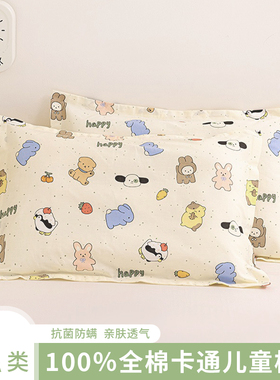 纯棉枕套一对装全棉儿童枕头套单个30x50家用枕芯内胆套40cmx60cm