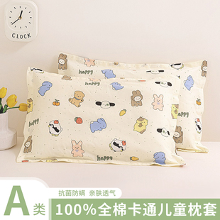 纯棉枕套一对装全棉儿童枕头套单个30x50家用枕芯内胆套40cmx60cm