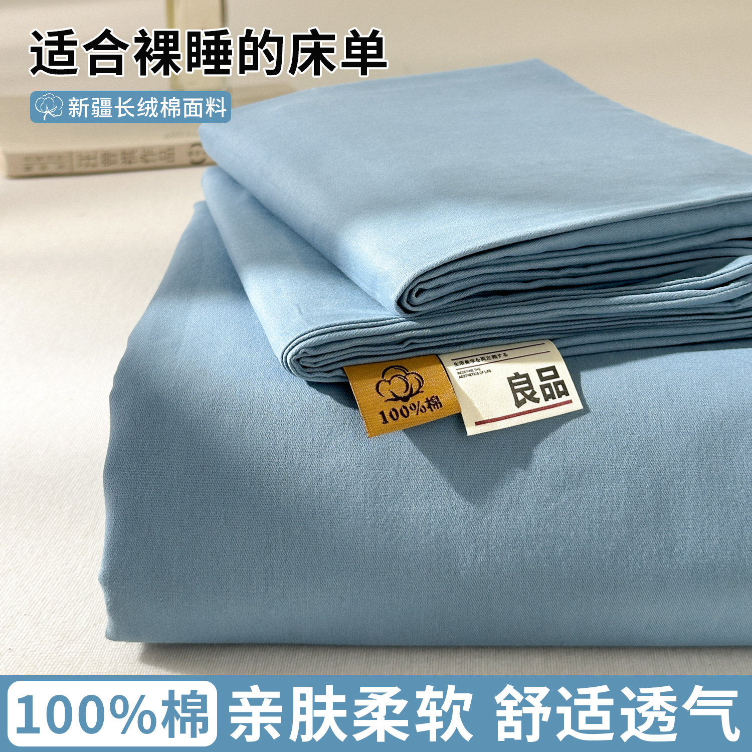 ins简约款床单单件家用纯棉磨毛