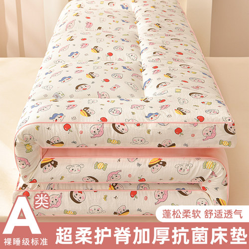 卡通A类超柔护脊加厚抗菌床褥垫