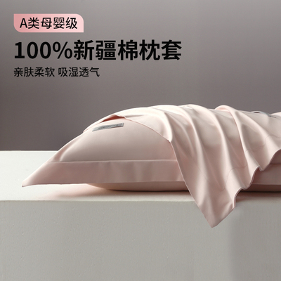 长绒棉纯棉全棉枕套枕芯套48x74