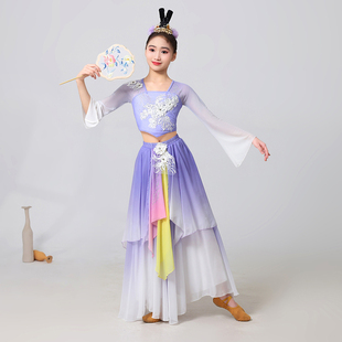 儿童古典舞演出服女飘逸仙气中国舞剧目舞蹈艺考国风独舞表演服装