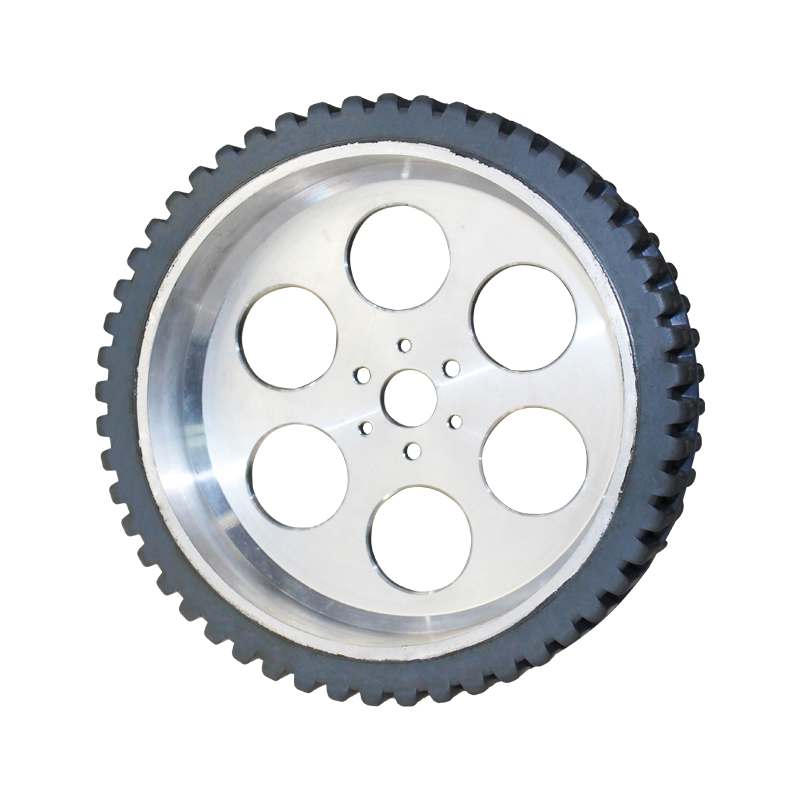 AGV小车驱动轮行车主动轮机器人轮胎车轮铝合金橡胶轮子165*45mm