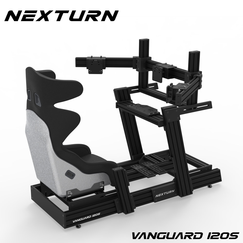 NEXTRUN赛车模拟器铝型材座舱支架直驱基座液压踏板力反馈G力4轴