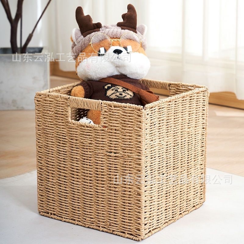 亚马逊Temu编织收纳篮杂物储物