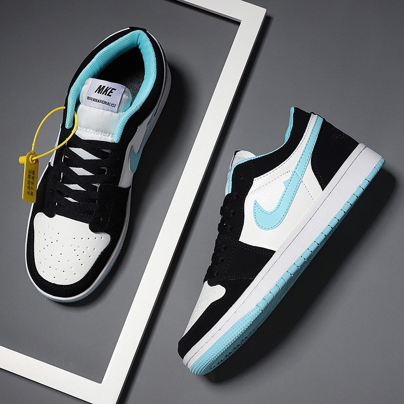 aj男鞋空军一号dunk情侣黑白熊猫女鞋低帮闪电倒钩板鞋aj1男款鞋