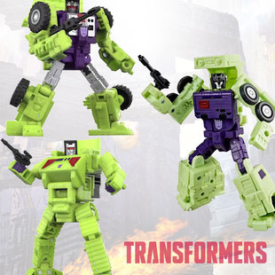 孩之宝变形金刚工作室大力神组合铲土机搅拌机加强级推土机清扫机