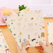 A5本子日记本韩国创意可爱文具用品学生小清新笔记本记事本车线本