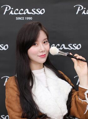 韩国毕加索白色羊毛系列化妆刷散粉修容腮红高光2019新品正品