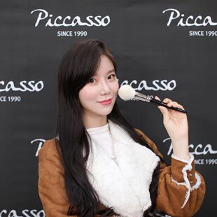 韩国毕加索白色羊毛系列化妆刷散粉修容腮红高光2019新品正品