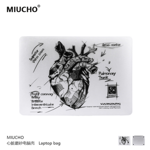 MIUCHO磨砂心脏电脑壳适用于苹果22款M2简约air13透明macbook14适用pro原创设计防摔pro16寸防磕碰保护硬壳