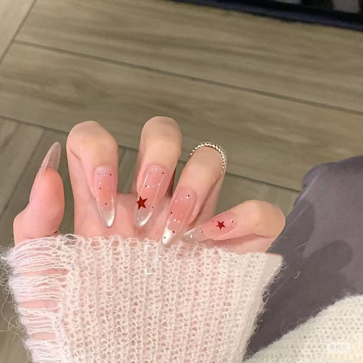 波点美甲猫眼少女高级可爱ins温柔可拆卸显白美甲穿戴甲修甲工具