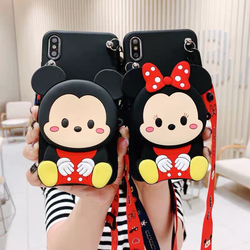 斜挎零钱包适用iphone15手机壳14Promax带挂绳16Pro苹果13女款15pro卡通13promax可爱11背包式12Pro硅胶xsmax