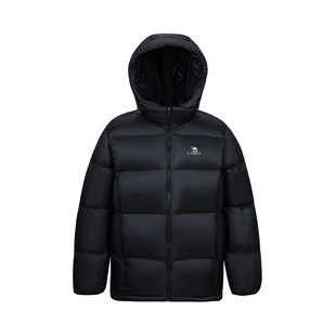 Camel火山骆驼 暖绒系列 羽绒服加厚加绒蓄热拼接连帽立领羽绒服