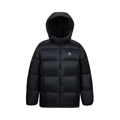 Camel火山骆驼 暖绒系列 羽绒服加厚加绒蓄热拼接连帽立领羽绒服