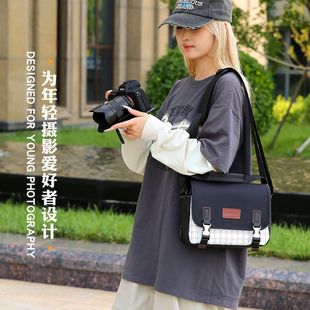 新款斜跨单反相机包防水数码包可爱数码摄影器材包男女通用
