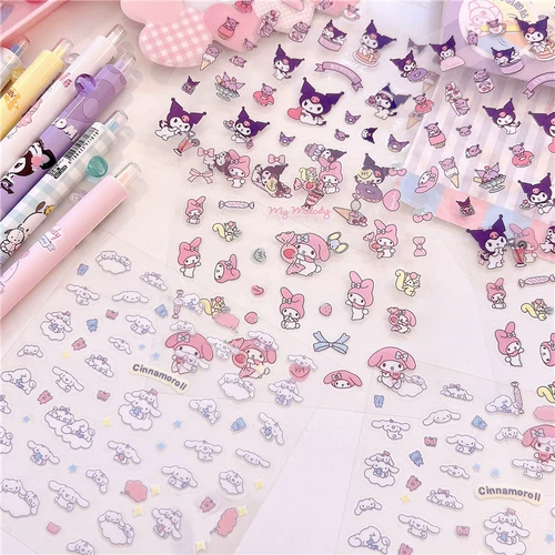 Милые наклейки, наклейка, маленькая прозрачная коробка для хранения