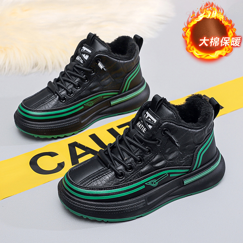卡西龙男童鞋子皮面防水2025新款