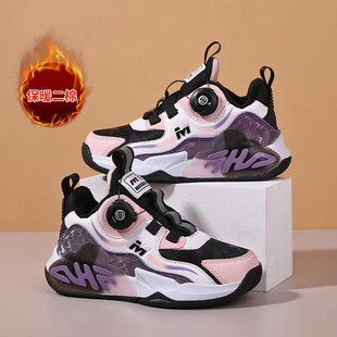 女童鞋子秋款2025新款儿童运动女鞋加绒二棉鞋中大童秋鞋网红大棉