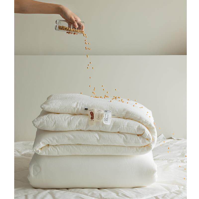 朴棉素芯/豆棉大豆被/秋冬四季保暖百分之10大豆纤维被芯双人被子
