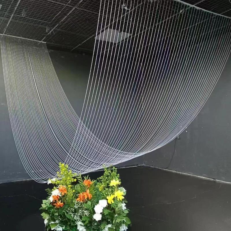 婚庆道具压克力珠帘波浪挂件水波帘韩式婚礼堂背景行云流水悬吊式