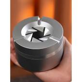 时尚 高档合金金属车载烟灰缸家居办公室带盖工艺品摆件客厅茶几用