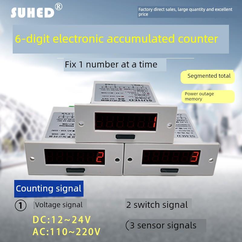 工业数显数字计数器机械自动开关数量模具计数器电源电压模块He-0
