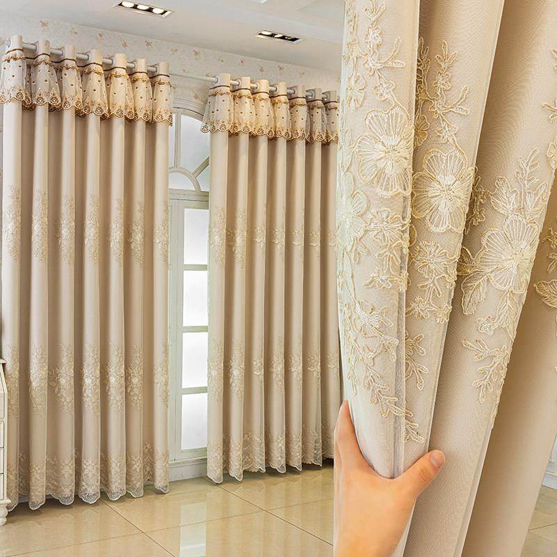 客厅纱帘窗帘一体轻奢现代简约卧室双层带纱高档欧式遮光2025新款
