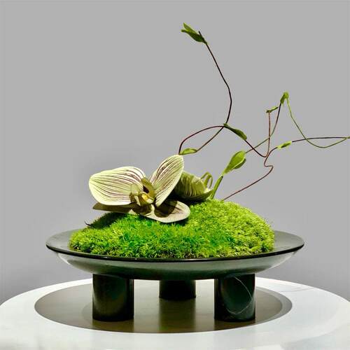 新中式彷真花艺摆件永生苔藓摆花客厅餐桌茶几假花酒店餐厅装饰品