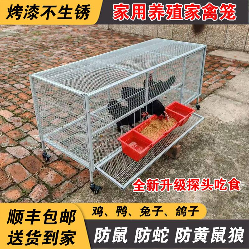加密养殖笼家用鸡舍大号防黄鼠狼专用鸡笼鸽子笼兔笼子鸡窝饲养笼