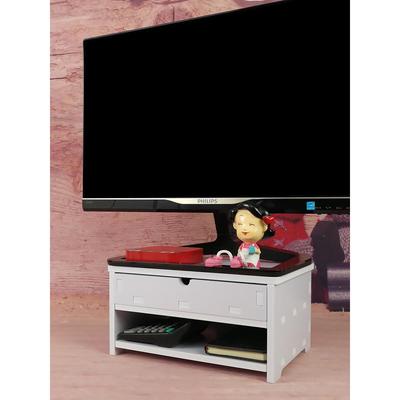 电脑显示器增高架子小型液晶屏幕托架办公桌面置物收纳盒底座抽屉