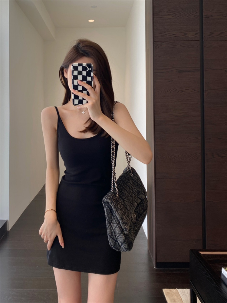 潮牌休闲单穿内搭吊带裙2025秋冬新款修身显瘦百搭背心裙女连衣裙