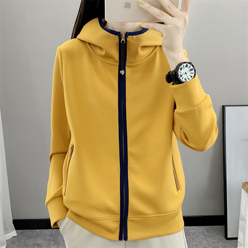 潮牌运动连帽卫衣女2025秋季新款拉链开衫健身服长袖外套休闲衫