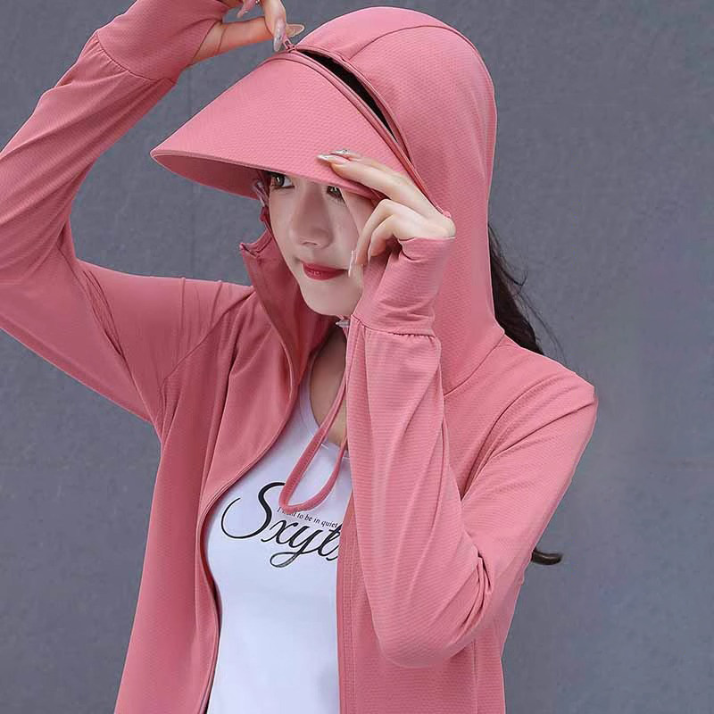 潮牌防晒衣女2026新款夏季冰丝薄款防紫外线大帽檐透气衣服外套衫