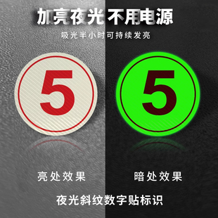 数字号码贴纸夜光桌号餐馆编号工厂仓库设备机台号食堂影院座位排号门牌号荧光防水门橱柜序号数字贴墙贴定制