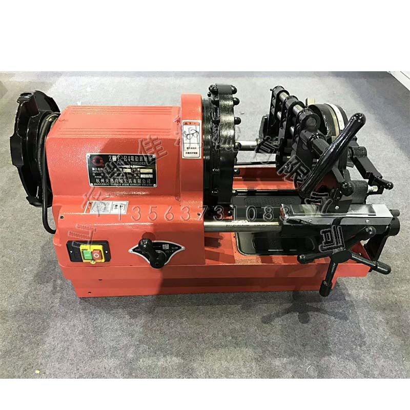 2寸钢管切管套丝机 自来水管套丝机钢管绞削管螺纹攻丝机套丝工具