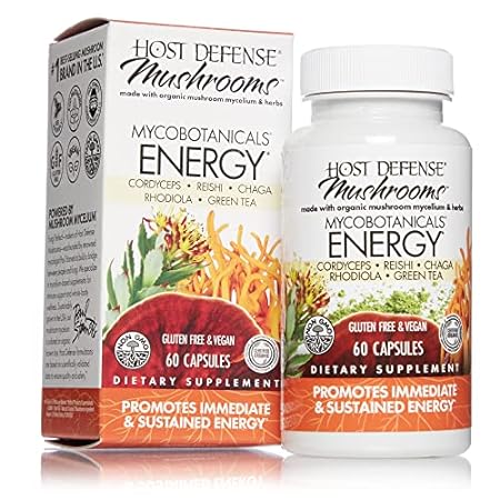 Host Defense， MycoBotanicals Energy Capsules， Promotes Im