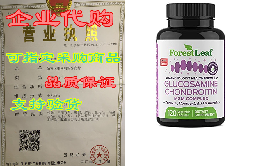 glucosamine chondroitin, advanced msm complex – 120 veget