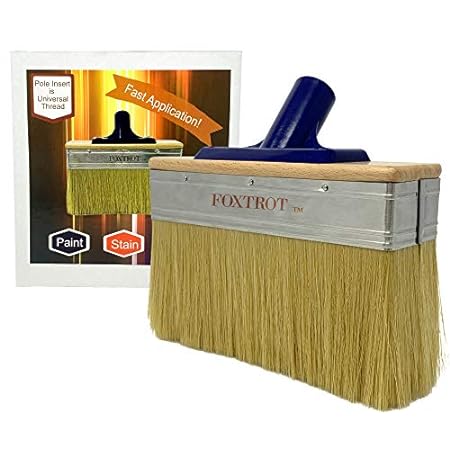 Foxtrot Deck Stain Brush Applicator， Wood， Multicolor - F