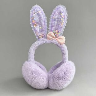 保暖女童可爱学生防风防寒耳捂粉色护耳套罩子 兔子儿童耳罩冬季