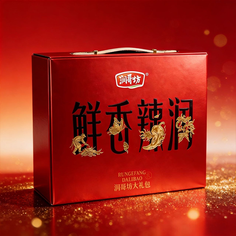 润哥坊蒸炒王辣椒酱6瓶礼盒装湖南特产野山椒豆豉下饭菜拌饭美味