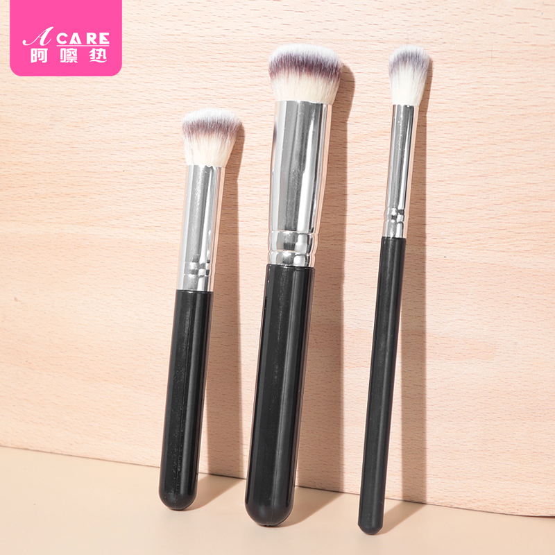 粉底刷B1pq808-圆头遮暇刷便携装新手软毛化妆刷贴和肌肤服工具双