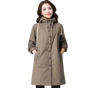 薄款棉袄女2026春秋季新款外套女冬棉服中年女士大码中长款棉衣秋